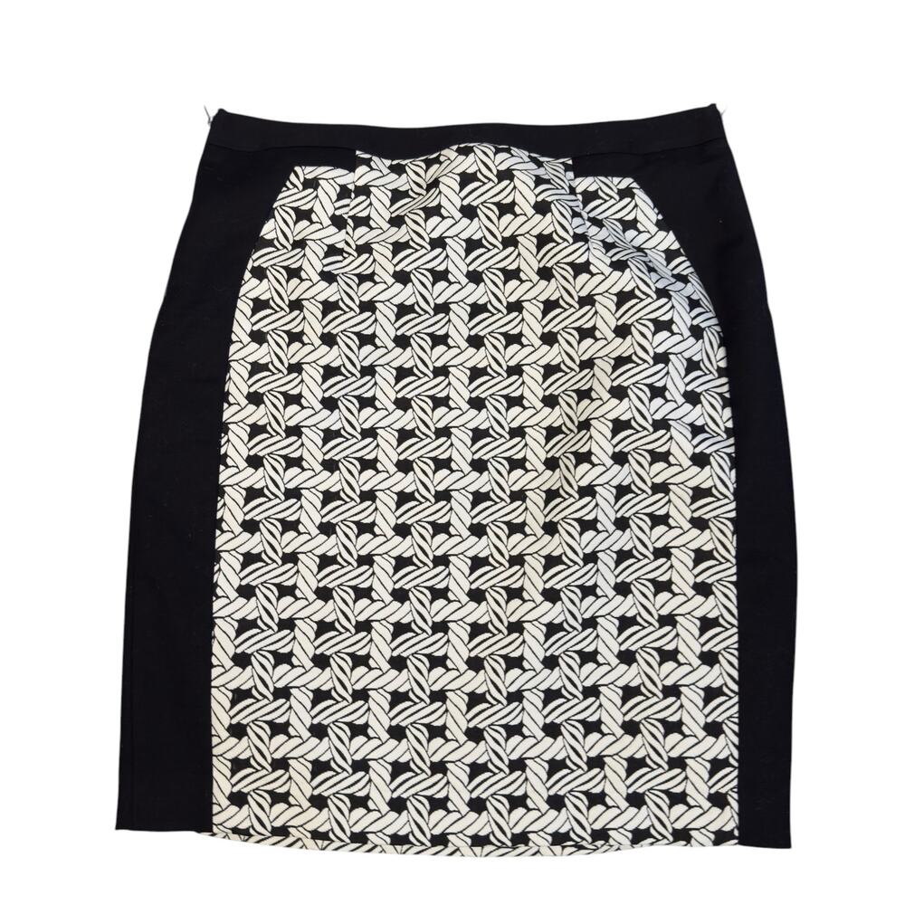 Worthington Women’s sz. 10 black & white color block pencil skirt Slimming #3684